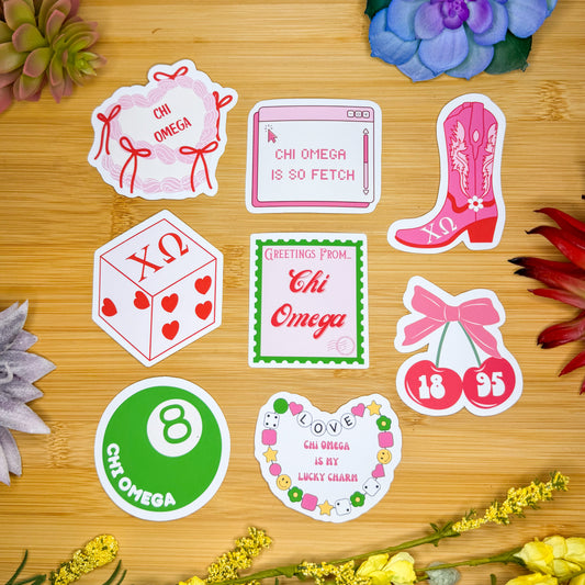 Chi Omega Sticker Pack