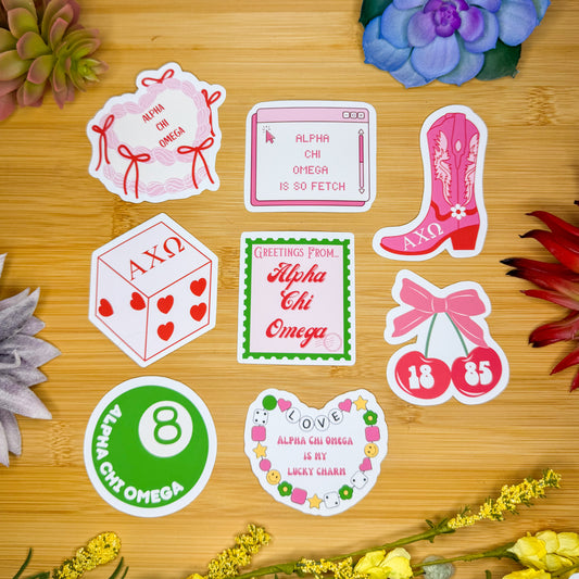 Alpha Chi Omega Sticker Pack