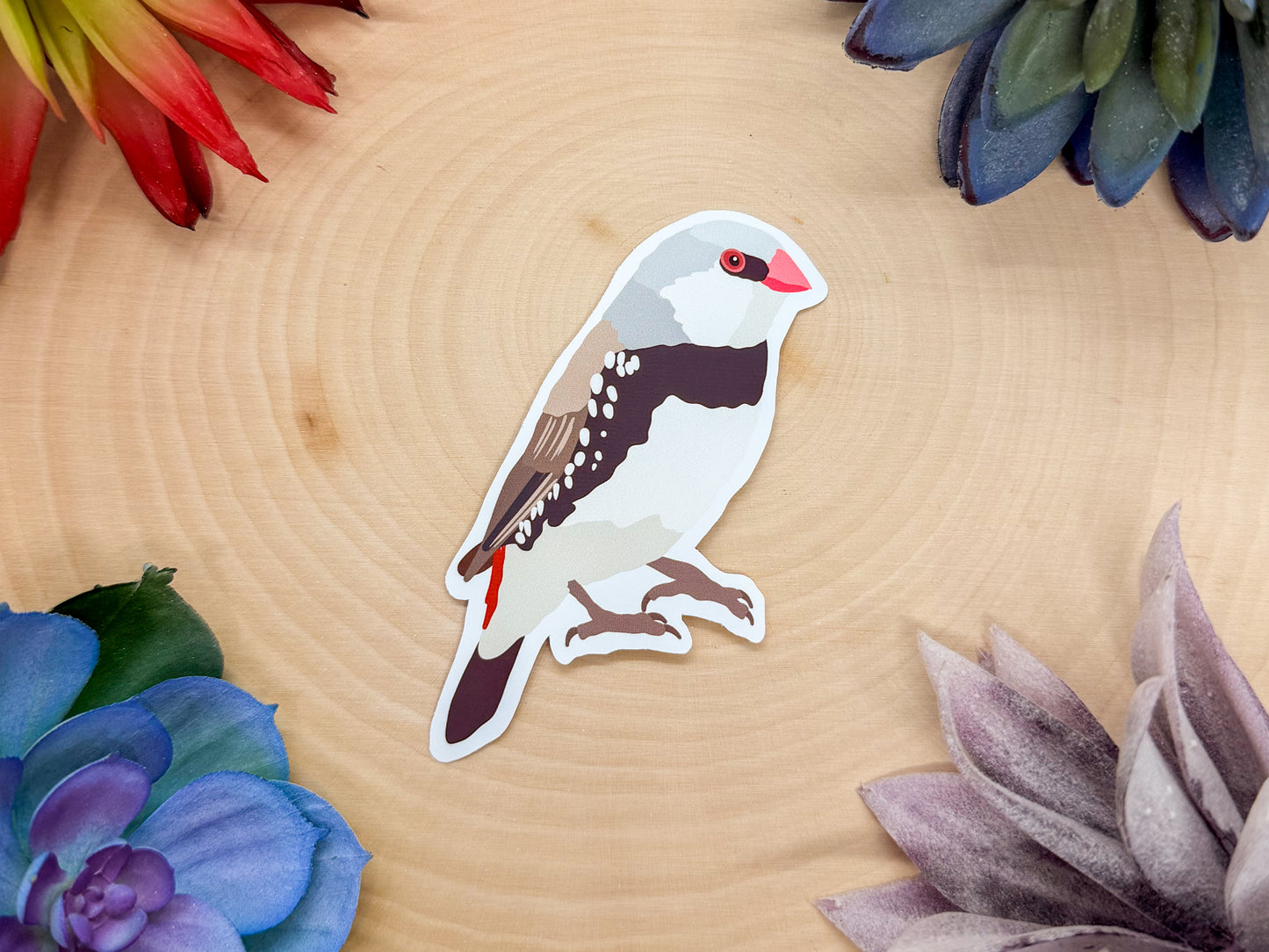 Diamond Firetail Sticker