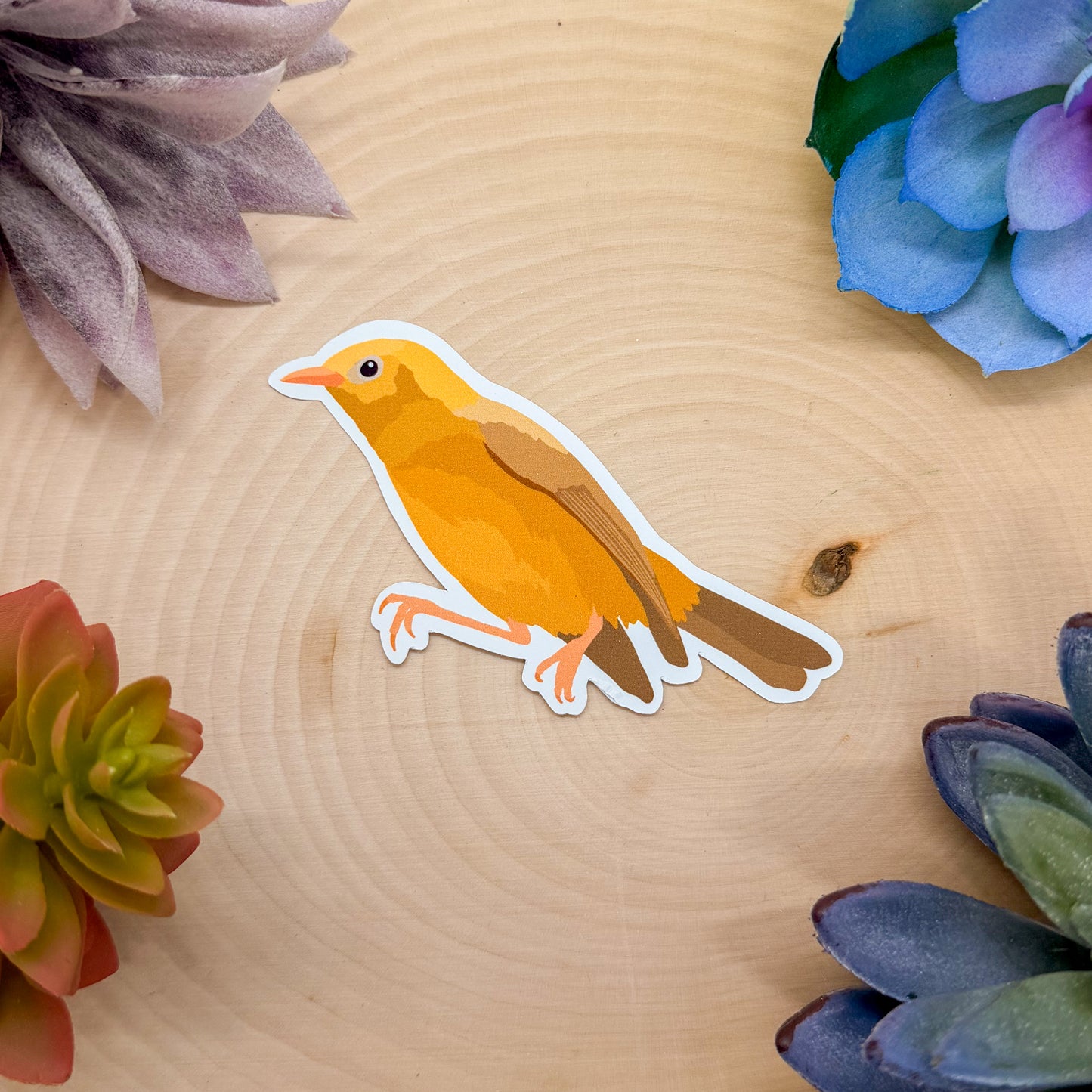 Golden White Eye Sticker