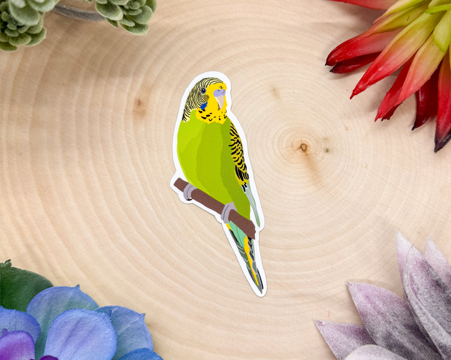 Green Parakeet Sticker