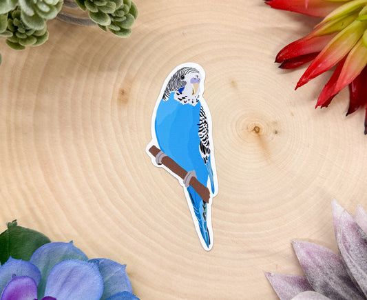 Blue Parakeet Sticker