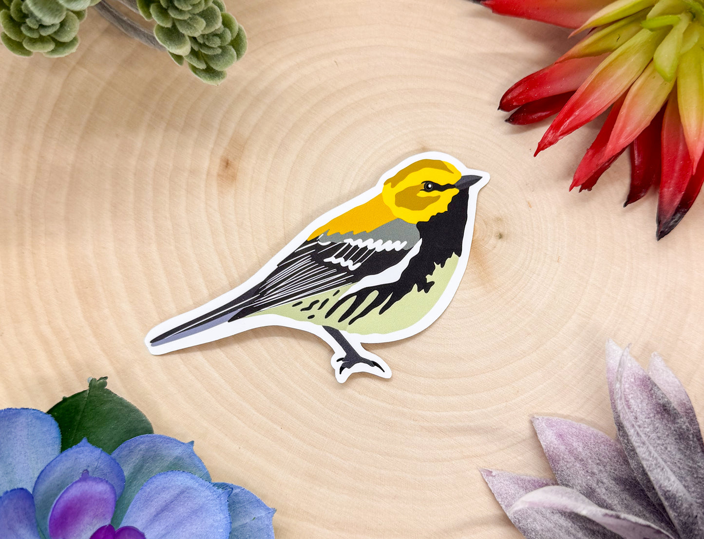 Black Throated Green Warbler Sticker