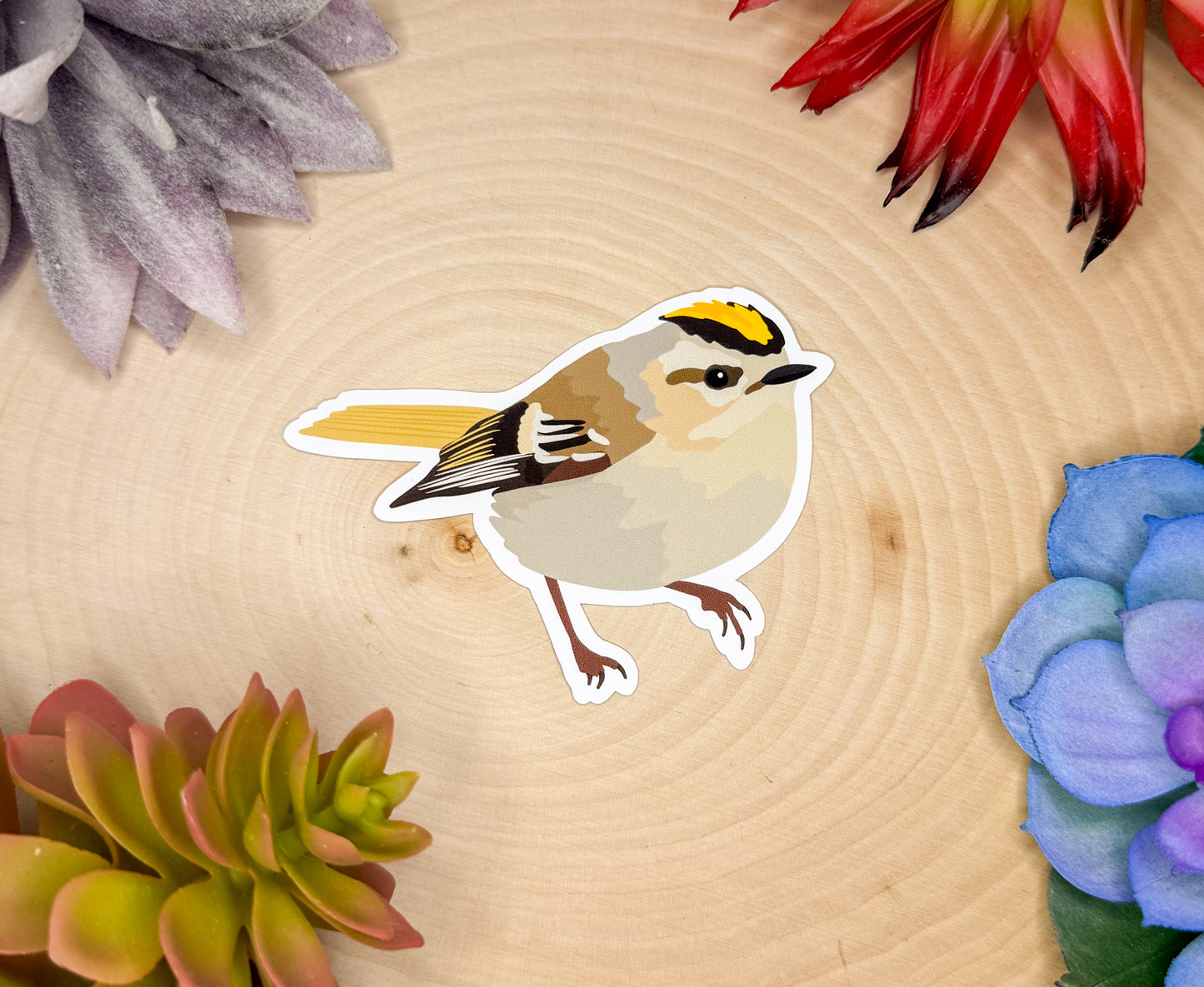 Golden Crowned Kinglet Sticker