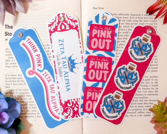 Zeta Tau Alpha Bookmarks Set Of 4