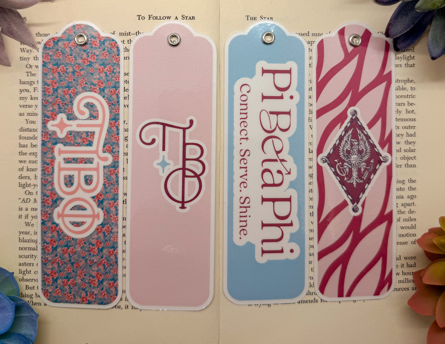 Pi Beta Phi Bookmarks Set Of 4