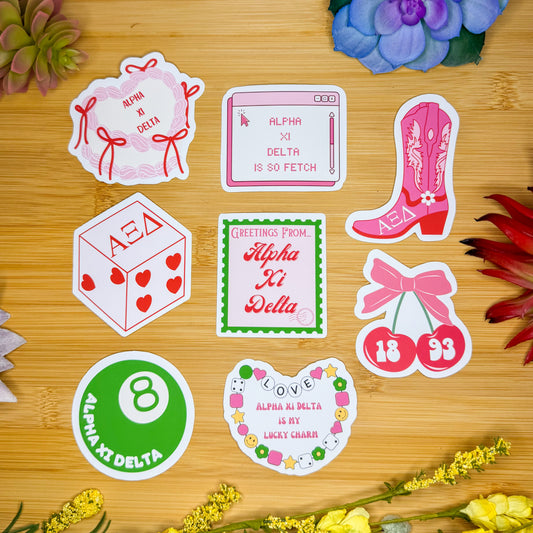 Alpha Xi Delta Sticker Pack