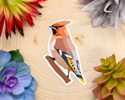 Bohemian Waxwing Sticker