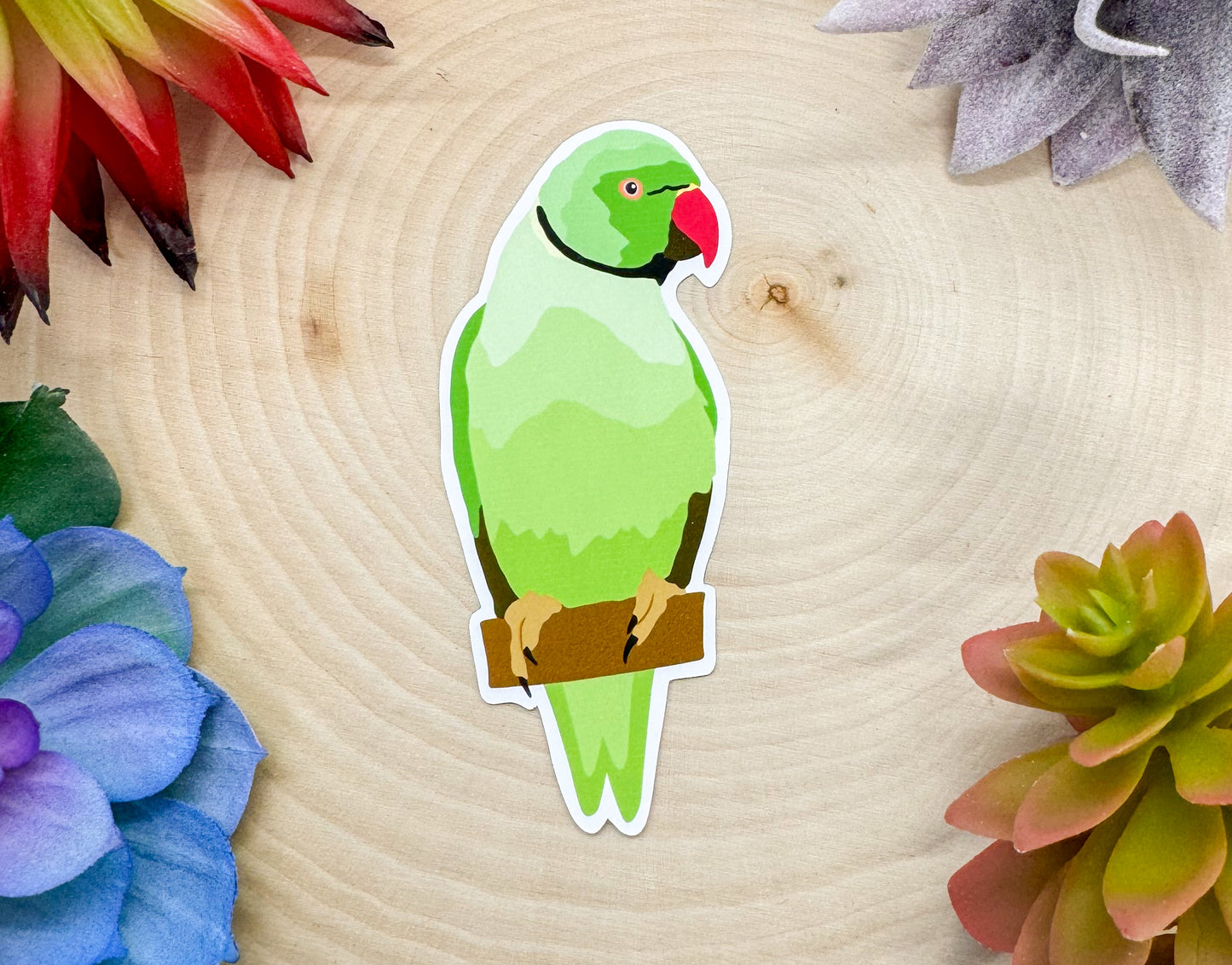 Indian Ring-Necked Parrot Sticker