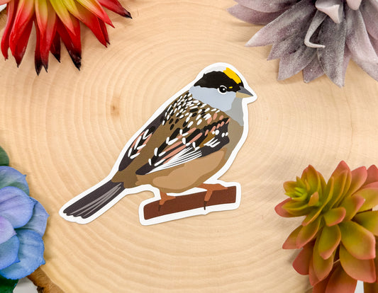 Yellow Crowned Sparrow Sticker