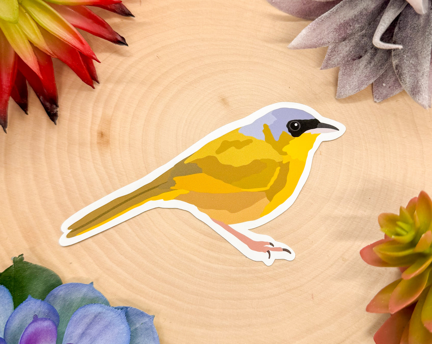 Gray Crowned Yellowthroat Sticker