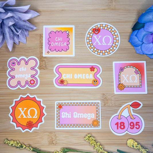 Chi Omega Sticker Pack