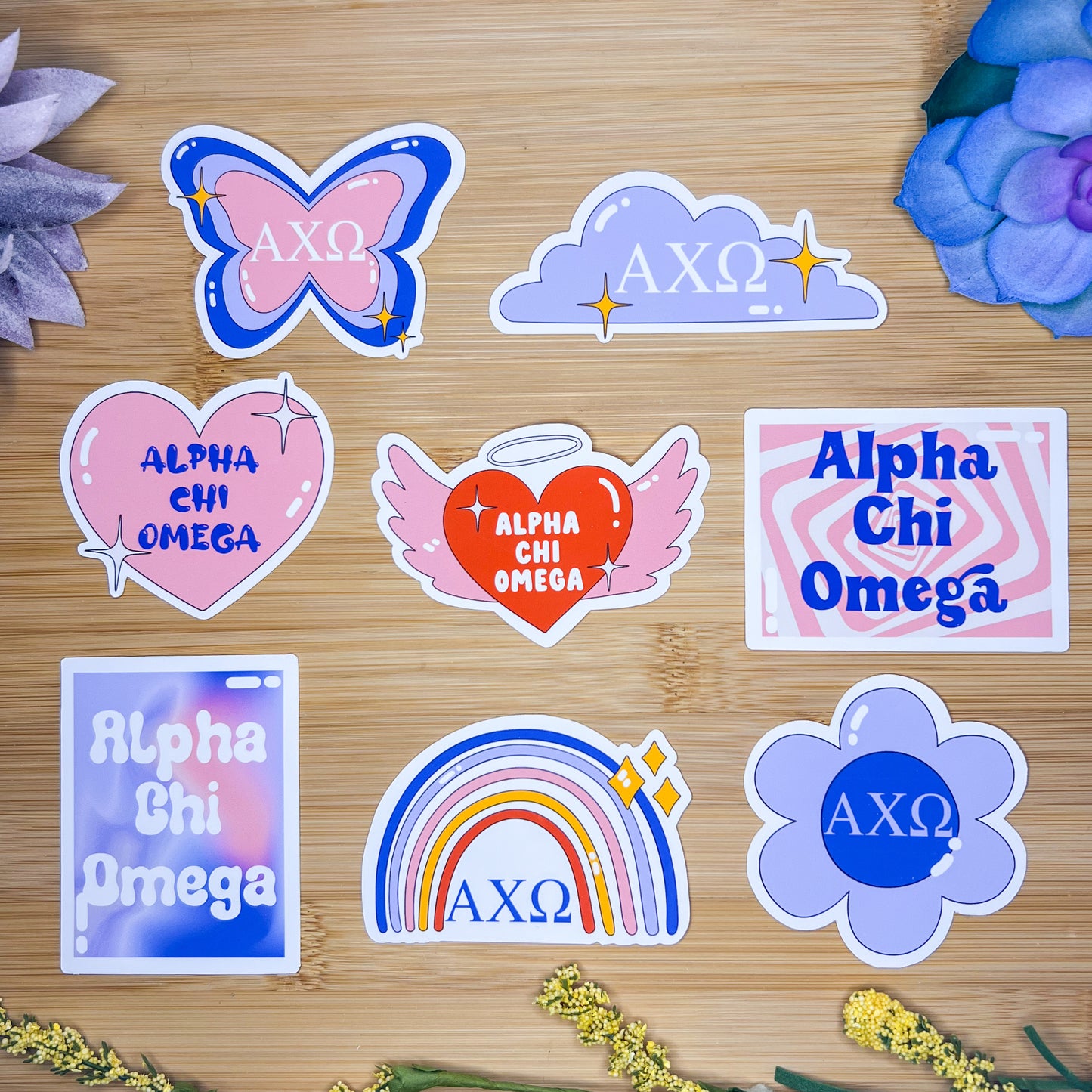 Alpha Chi Omega Sticker Pack