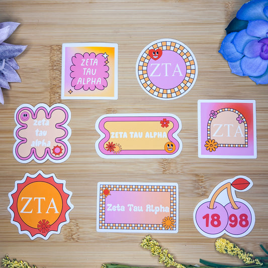 Zeta Tau Alpha Sticker Pack