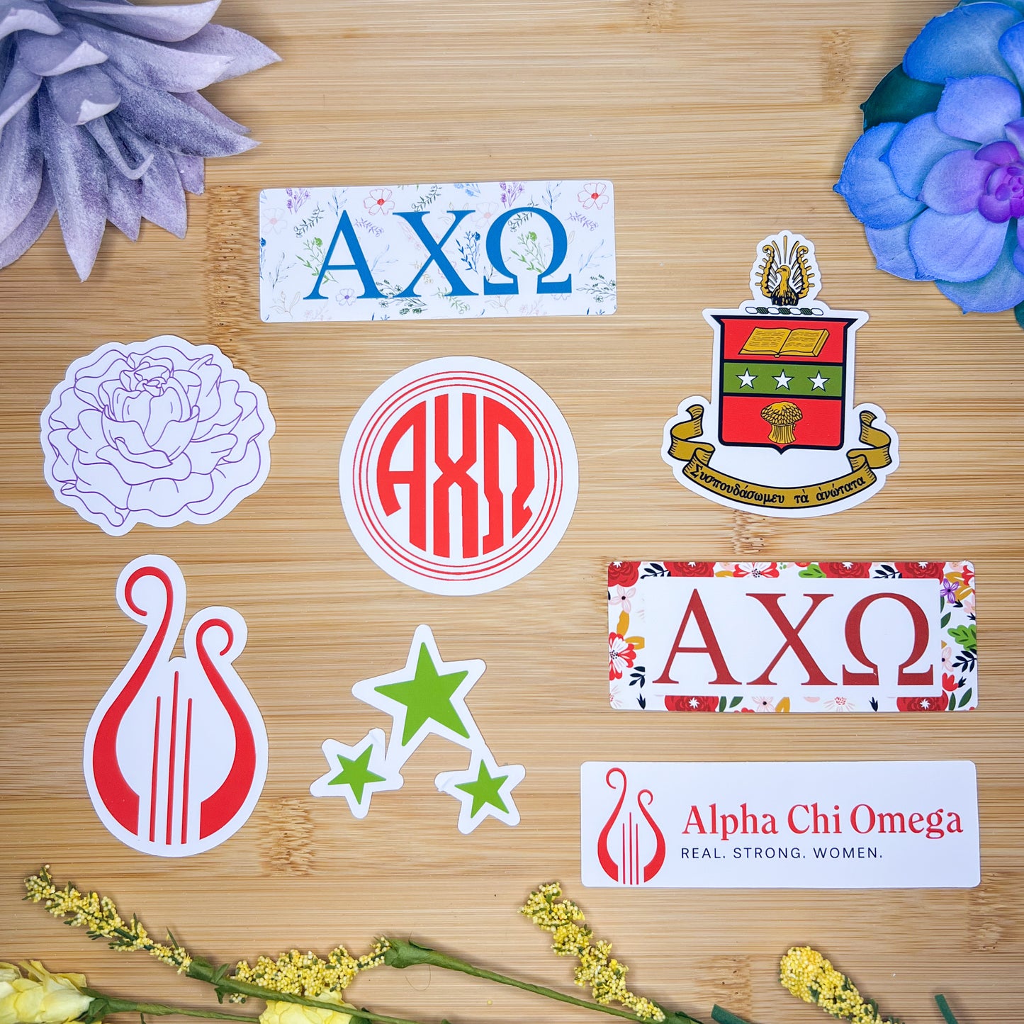 Alpha Chi Omega Sticker Pack