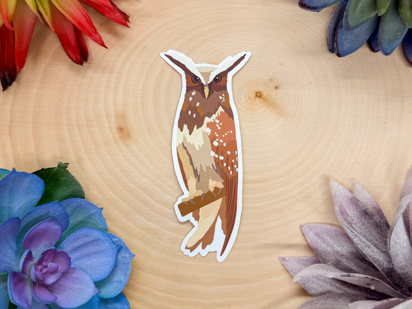 Crested Owl Sticker