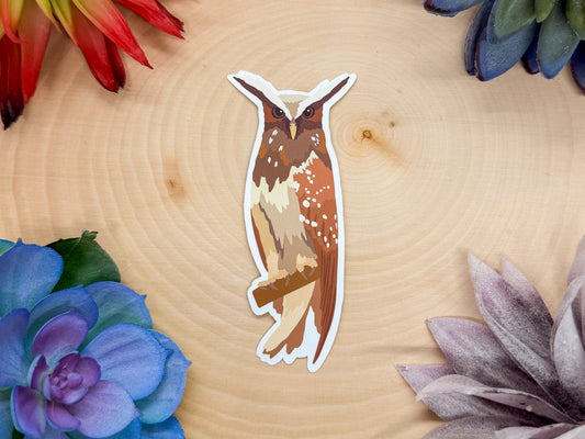 Crested Owl Sticker