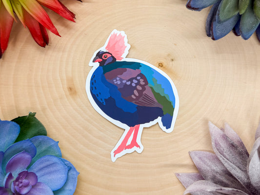 Crested Partridge Sticker