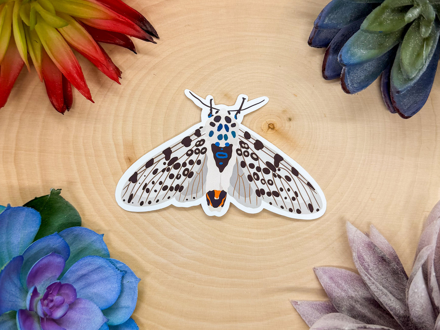 Giant Leopard Moth Sticker