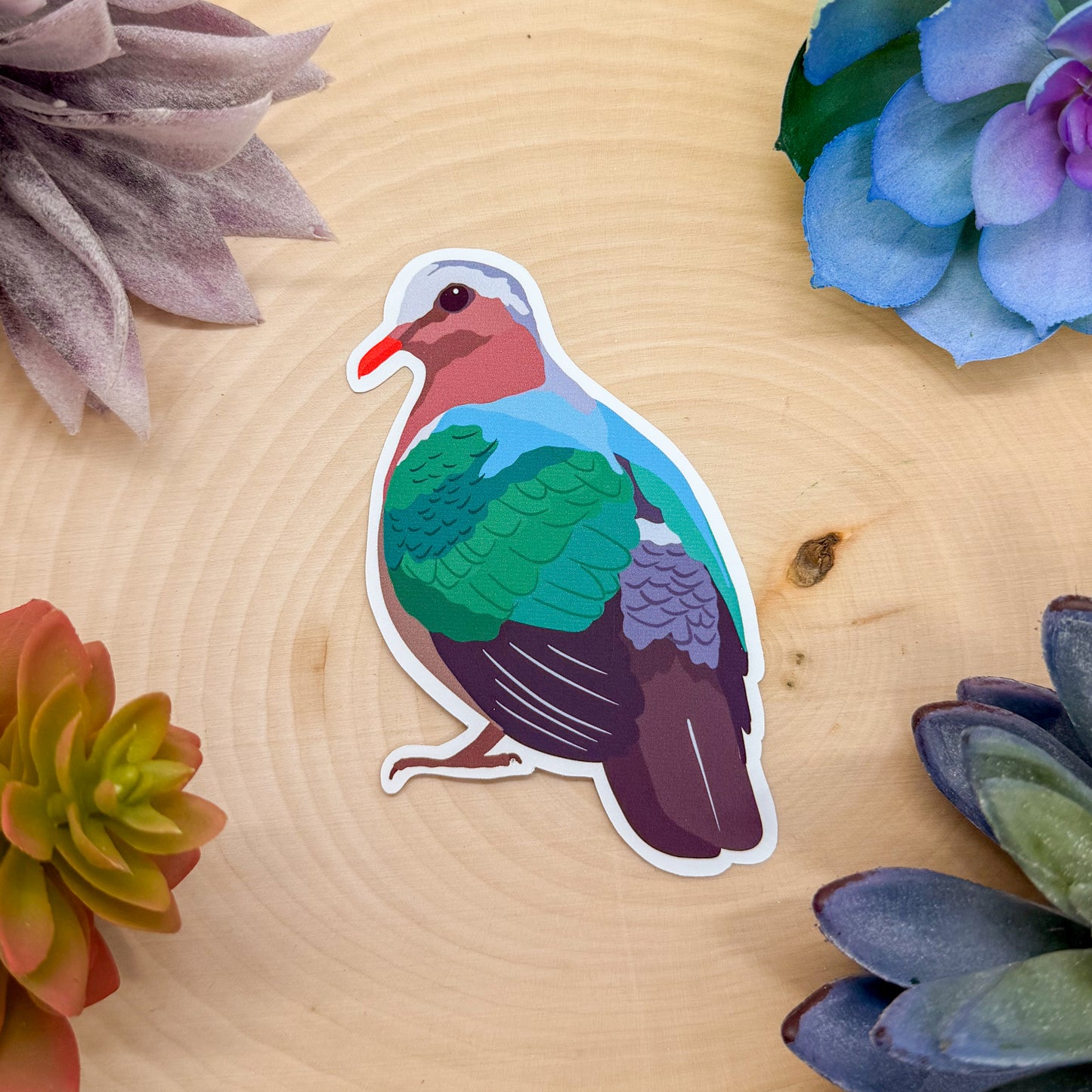 Gray Capped Emerald Dove Sticker