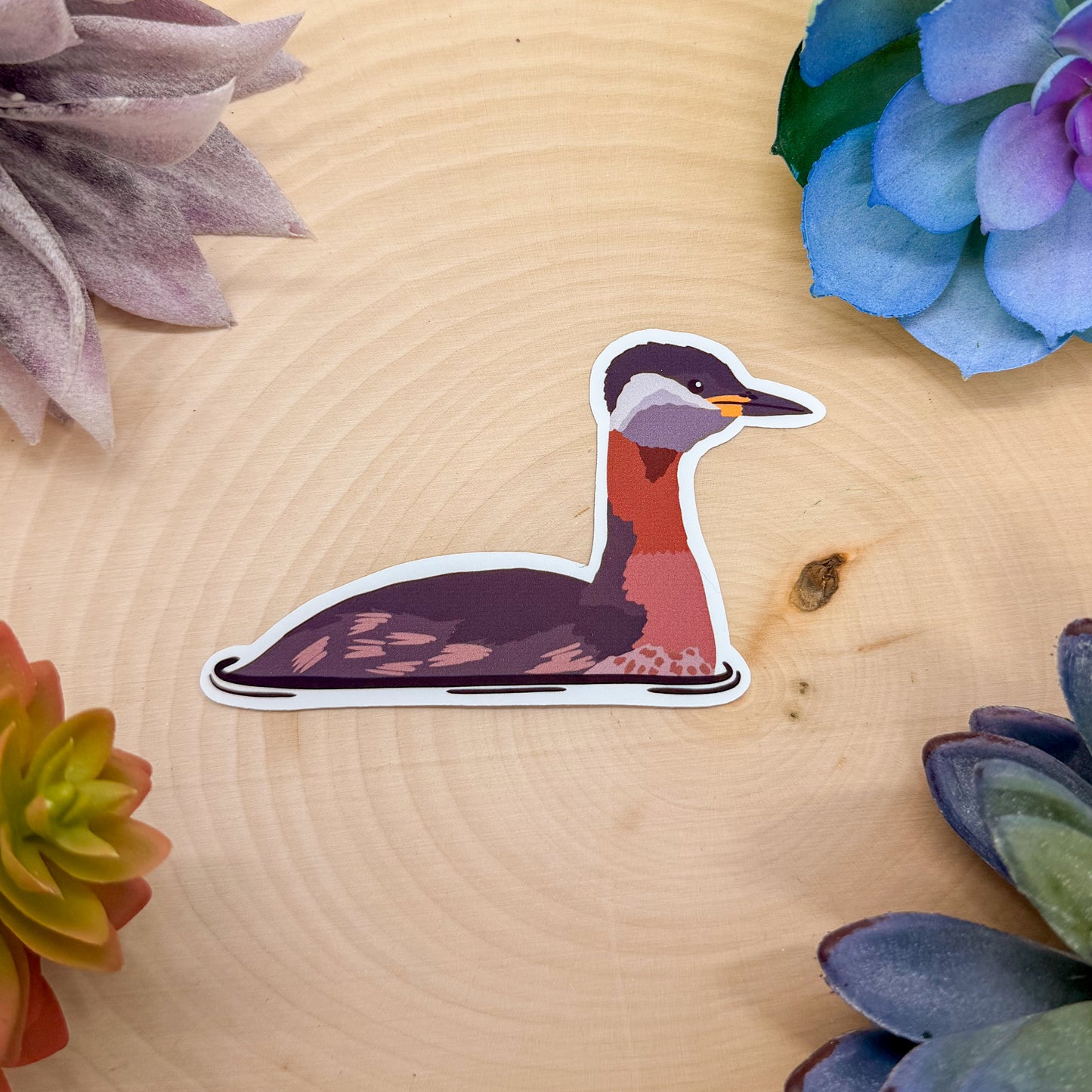 Red Necked Grebe Sticker