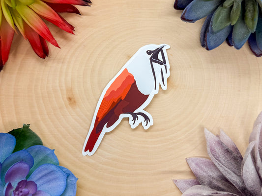 Three Wattled Bellbird Sticker