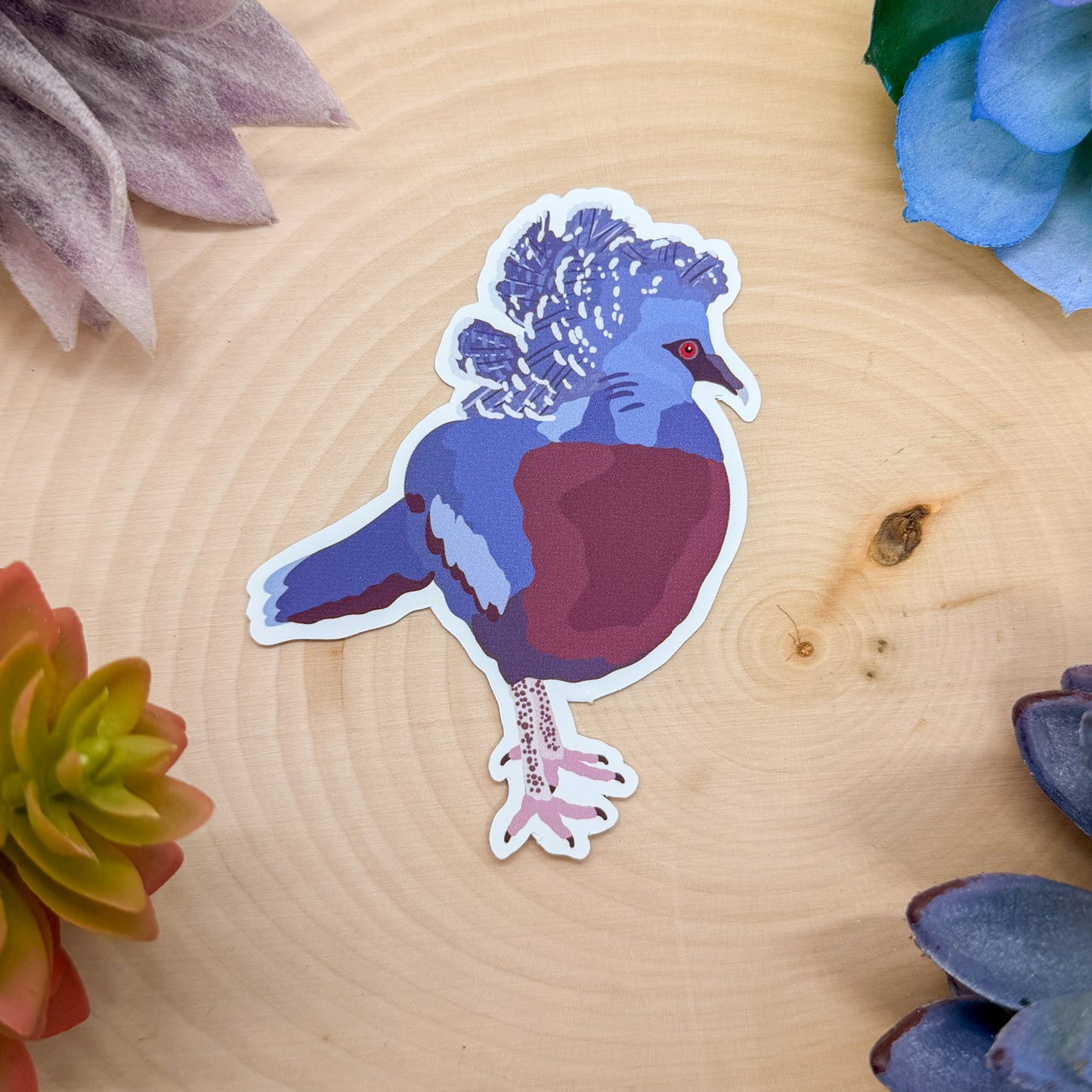 Victoria Crowned Pigeon Sticker