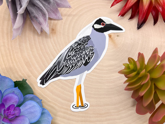 Yellow Crowned Night Heron Sticker