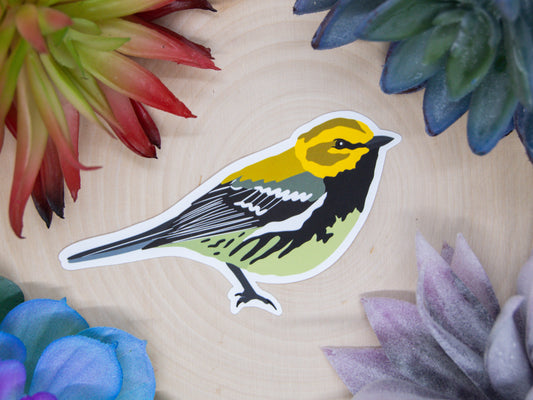 Black Throated Green Warbler Sticker