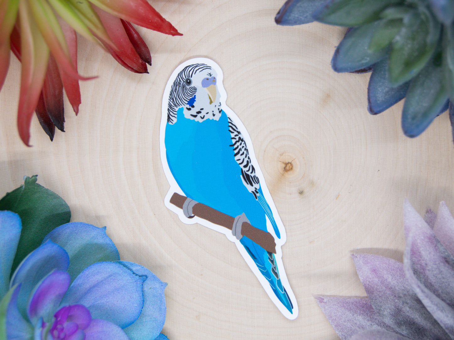 Blue Parakeet Sticker