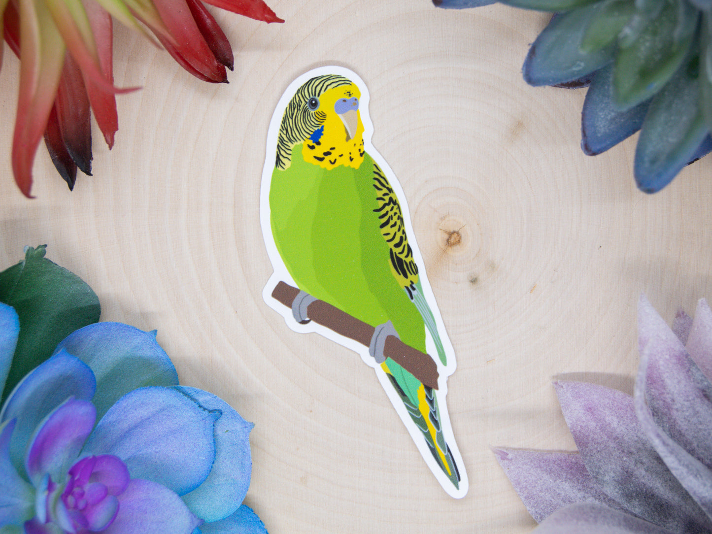 Green Parakeet Sticker