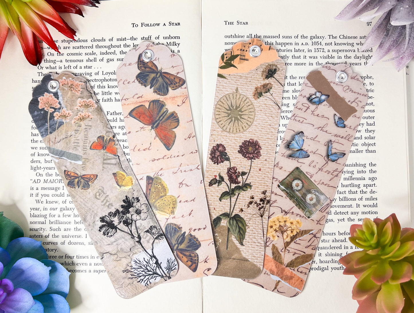 Vintage Aesthetic Bookmarks Set Of 4