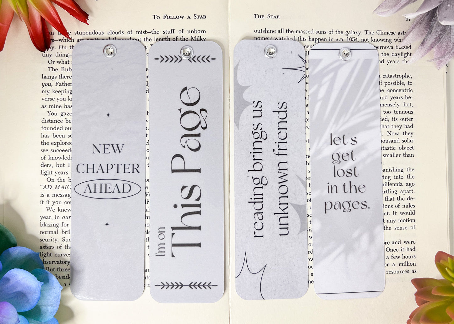 Simple Bookmarks Set Of 4