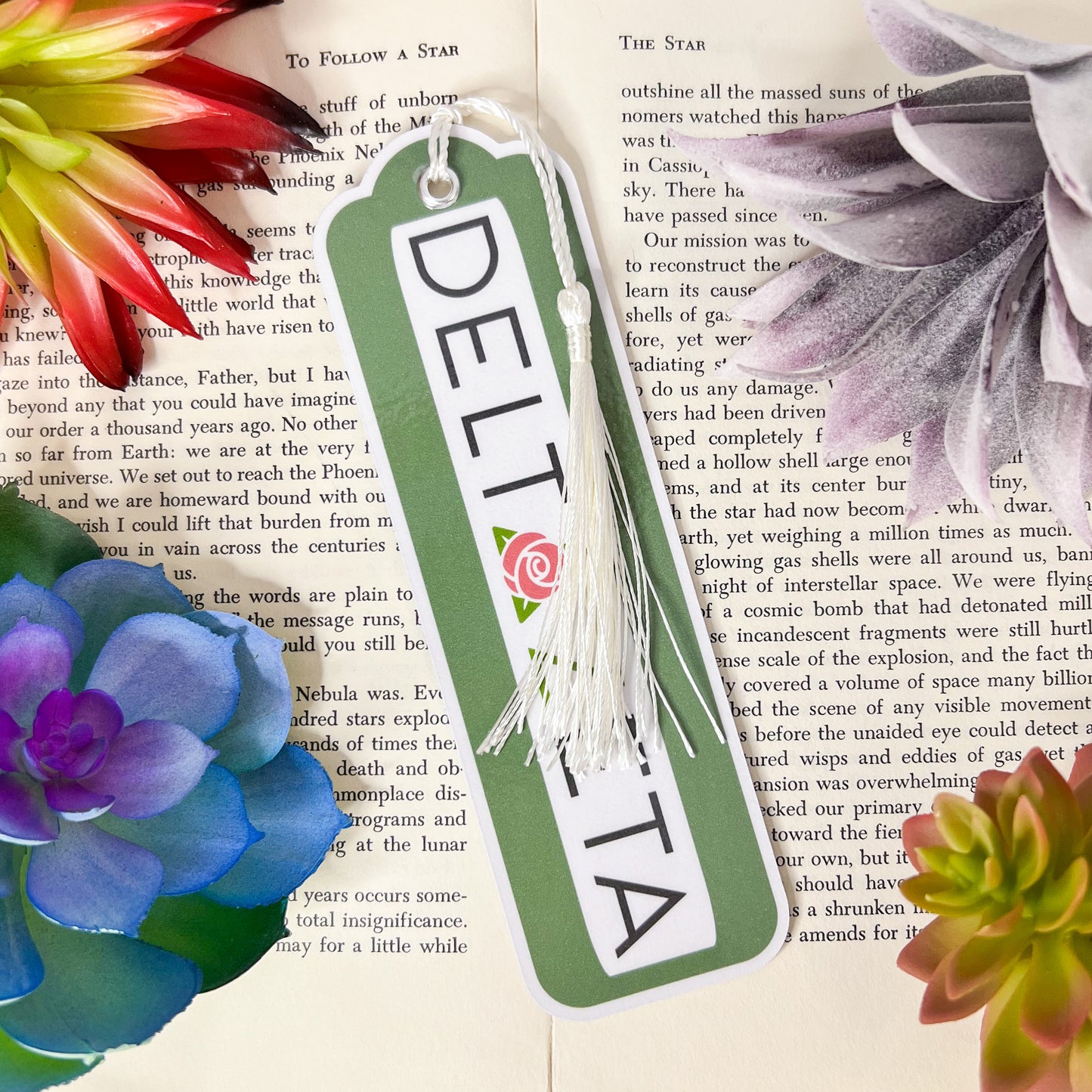 Delta Zeta Bookmarks Set Of 4