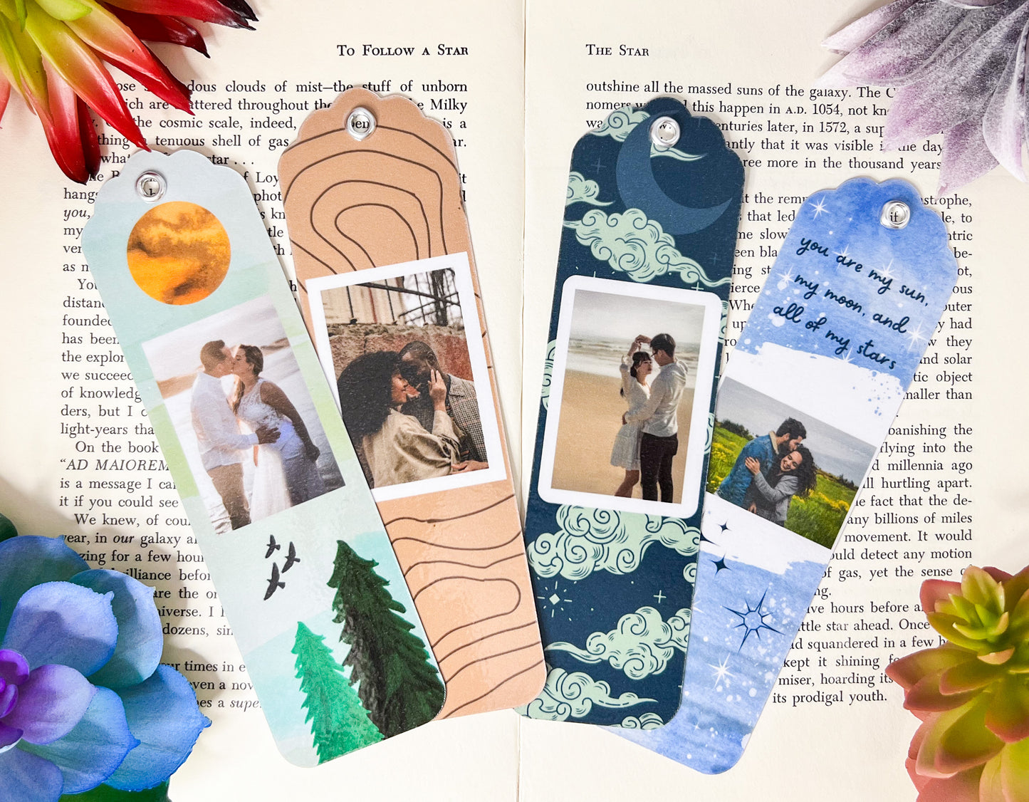 Photo Bookmarks Set Of 4