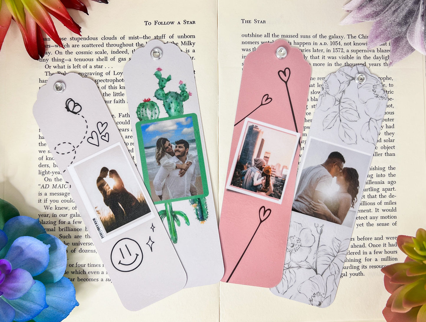 Photo Bookmarks Set Of 4