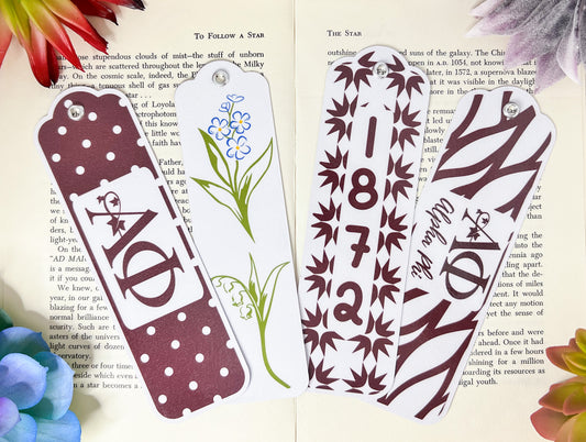 Alpha Phi Bookmarks Set Of 4