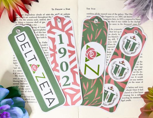 Delta Zeta Bookmarks Set Of 4