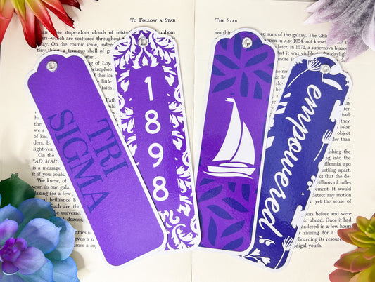 Tri Sigma Bookmarks Set Of 4