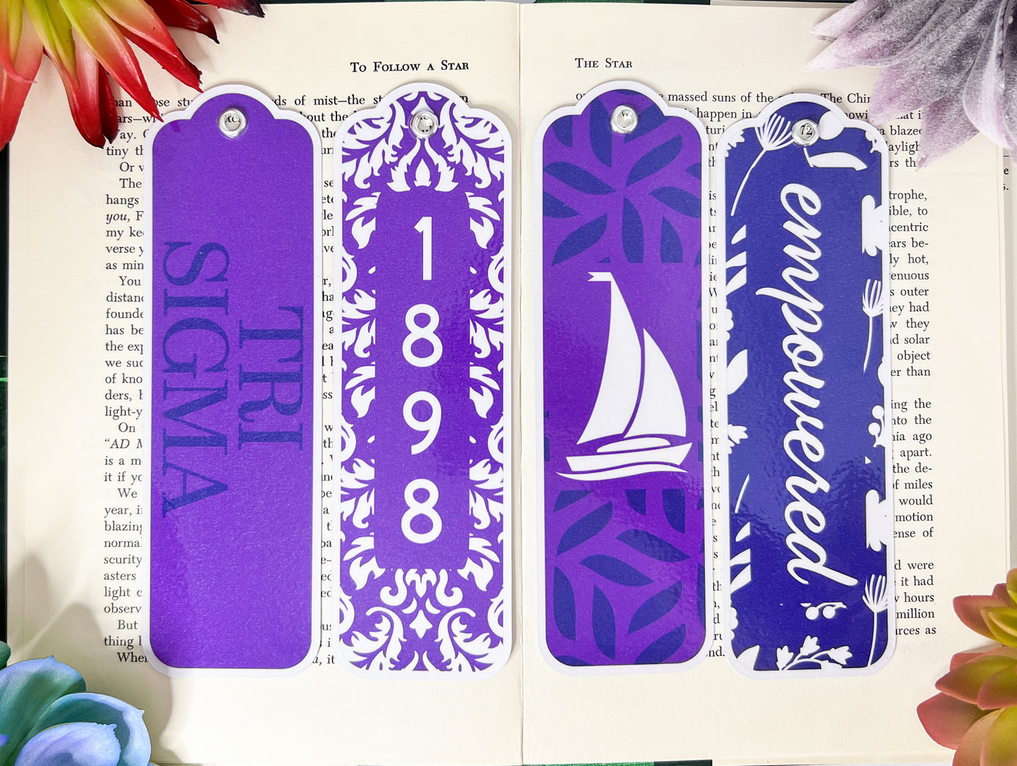 Tri Sigma Bookmarks Set Of 4