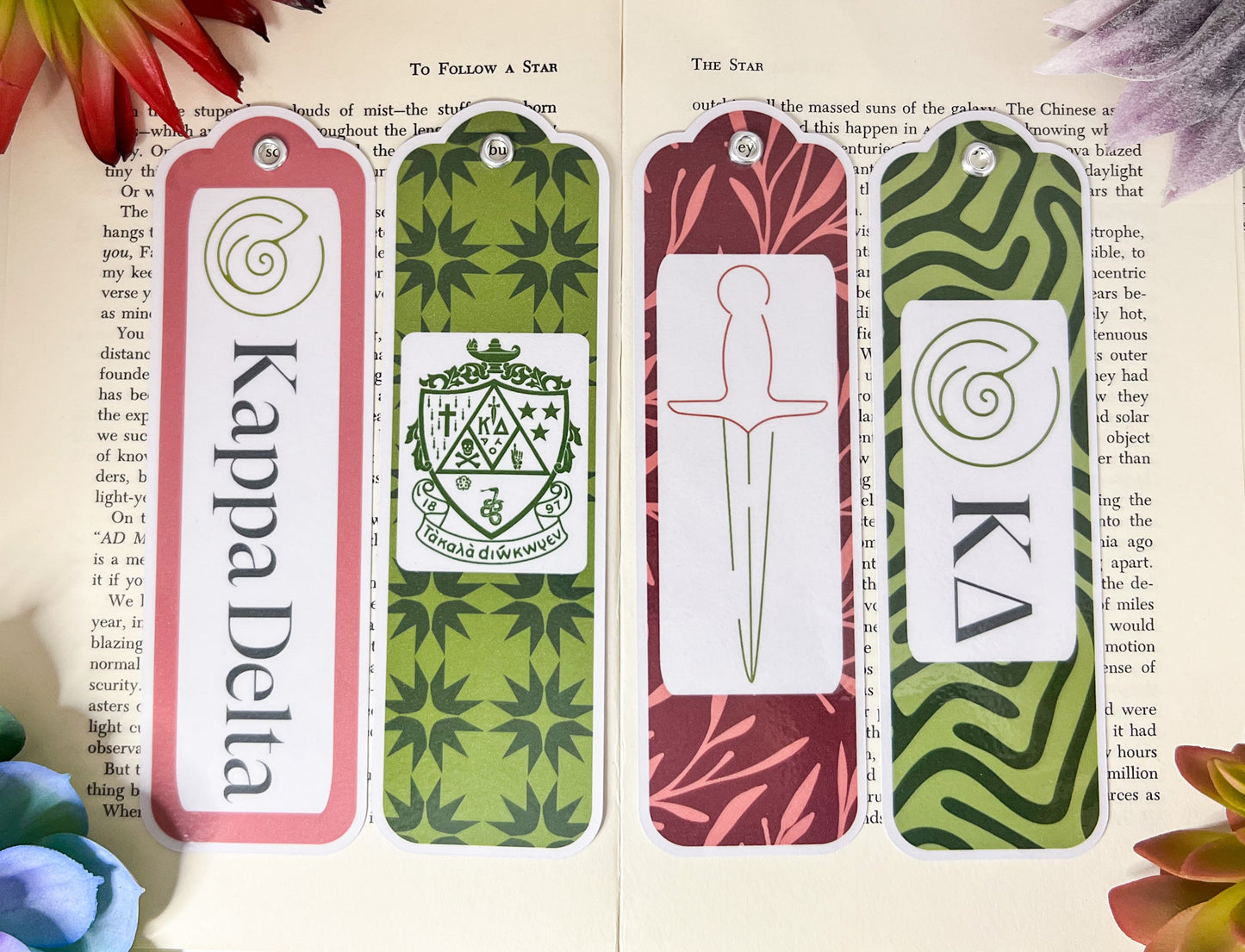 Kappa Delta Bookmarks Set Of 4