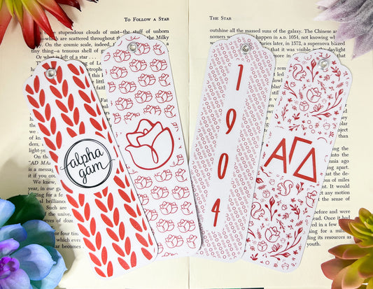 Alpha Gamma Delta Bookmarks Set Of 4