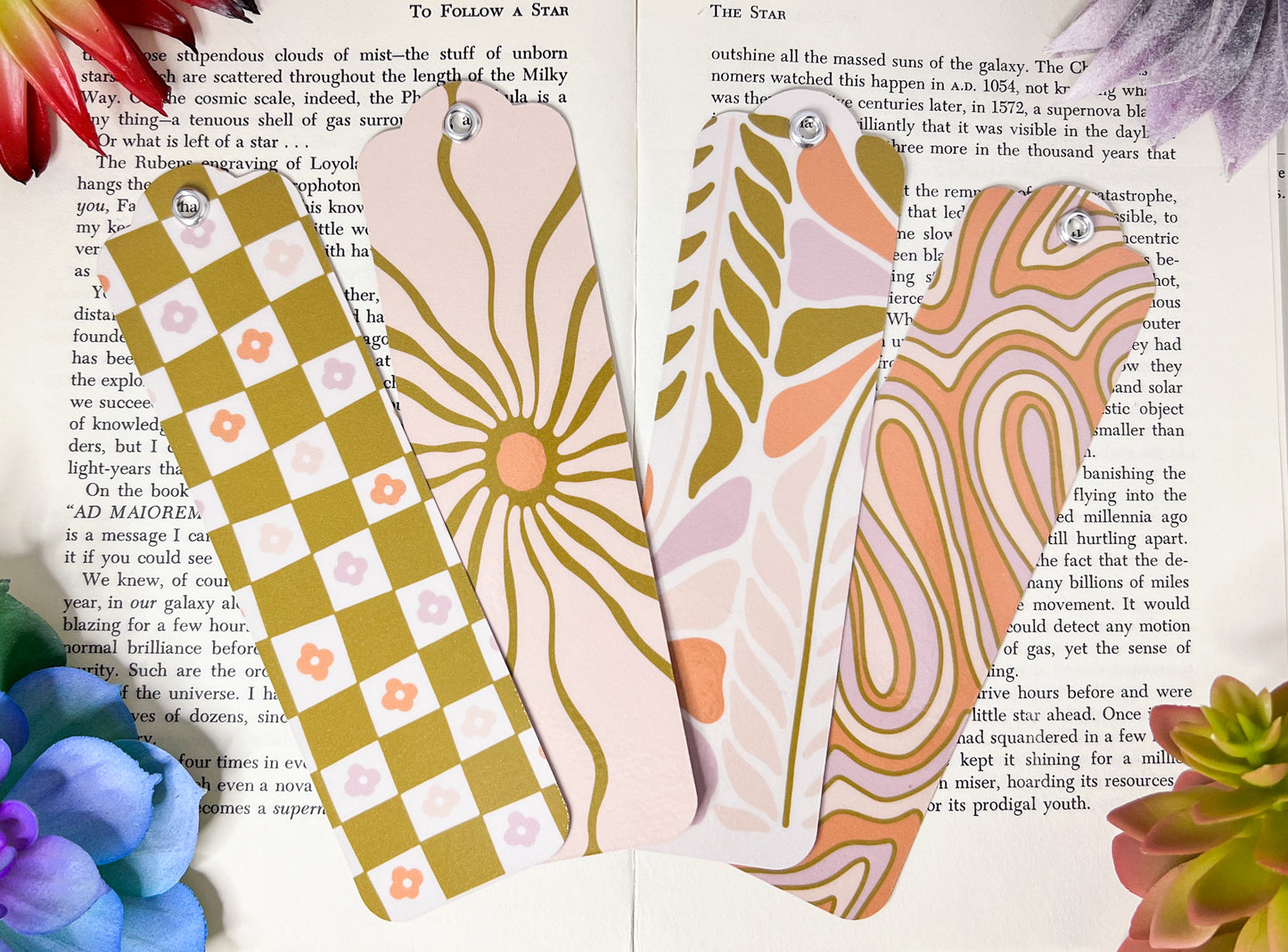 Boho Bookmarks Set Of 4