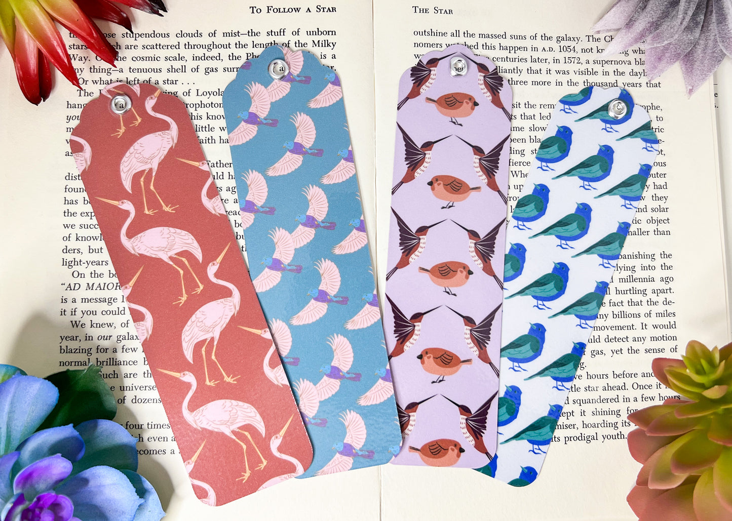 Bird Bookmarks Set Of 4