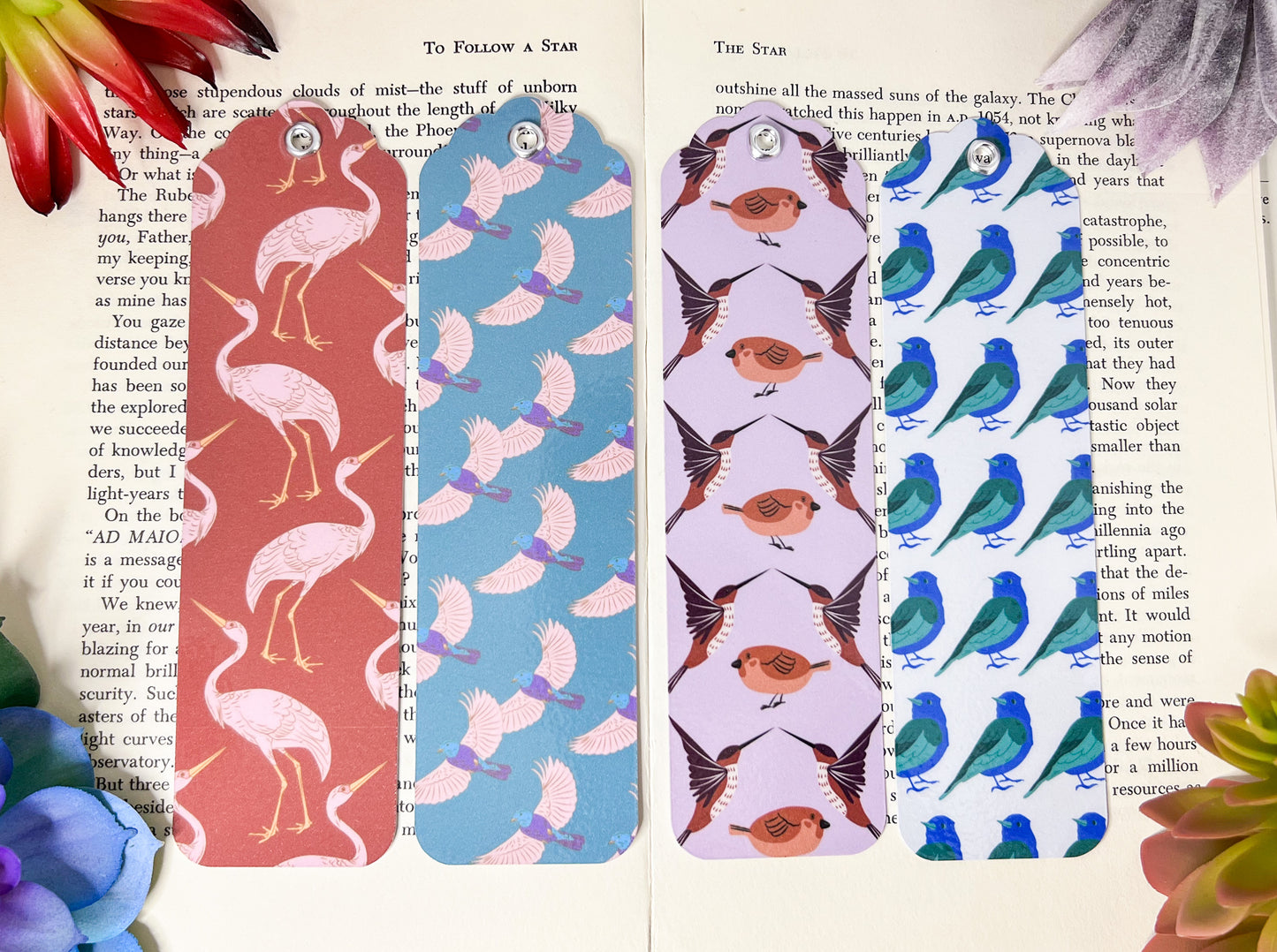 Bird Bookmarks Set Of 4