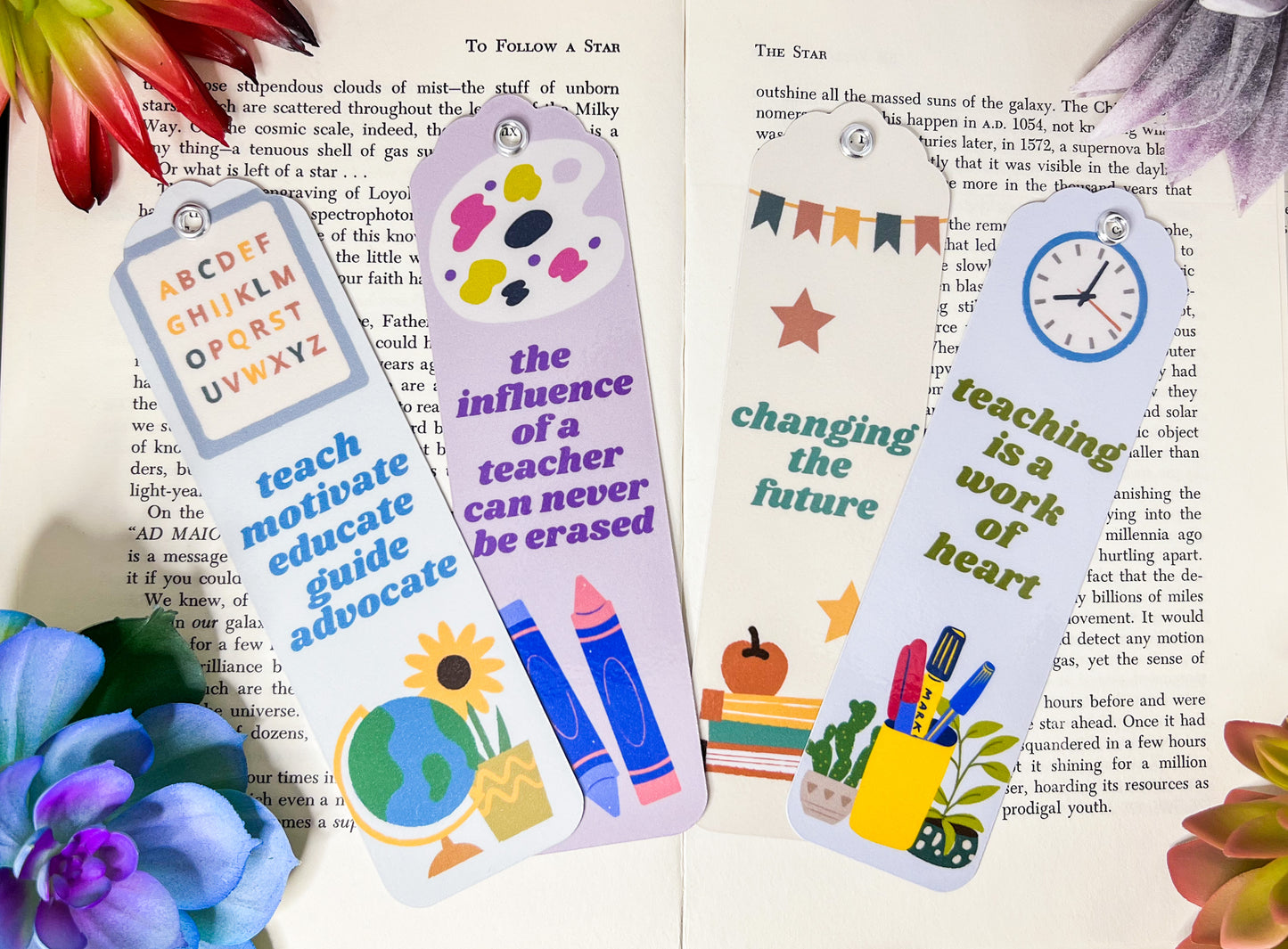 Teacher Bookmarks Set Of 4