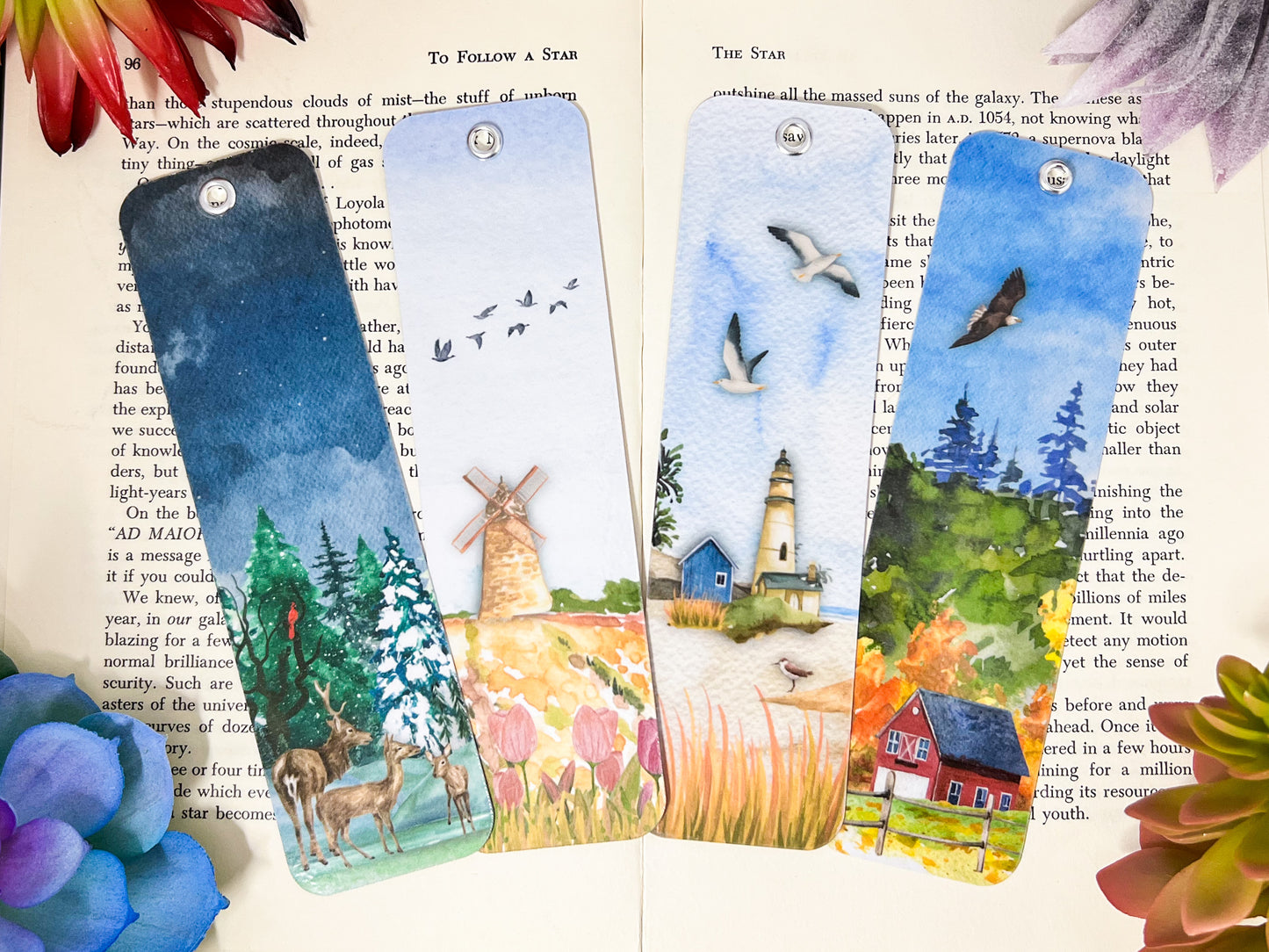 Seasonal Bookmarks Set Of 4