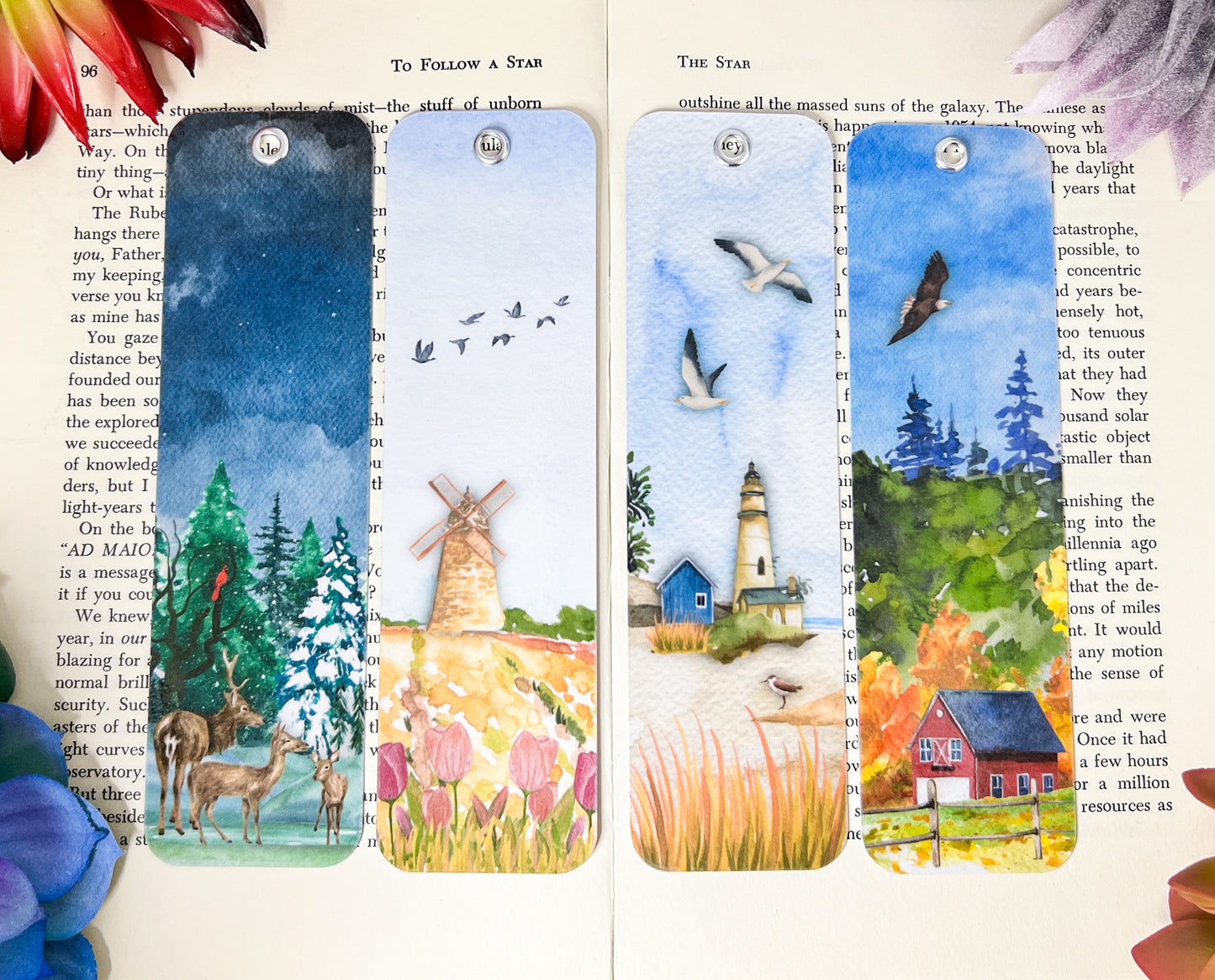 Seasonal Bookmarks Set Of 4