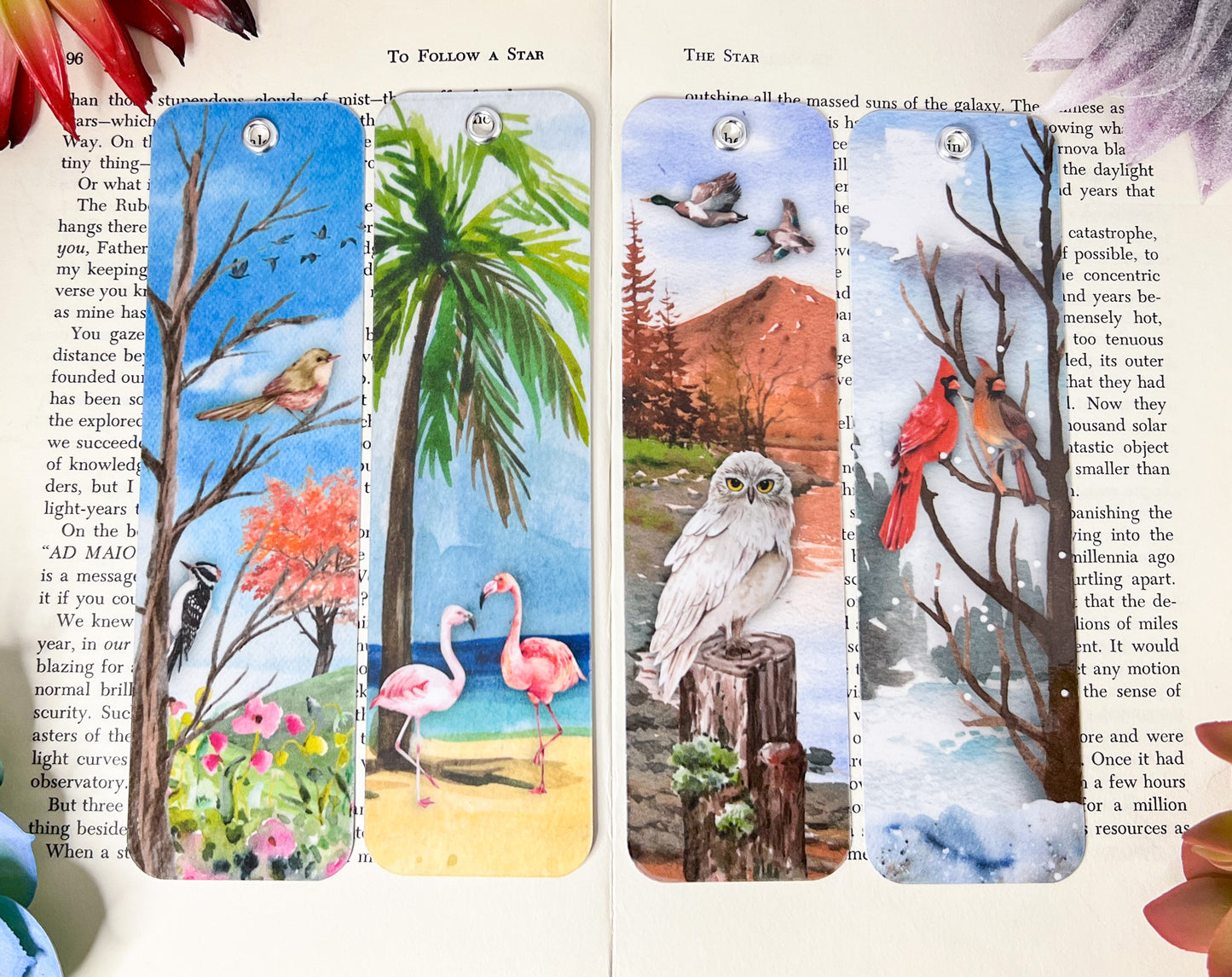 Bird Bookmarks Set Of 4