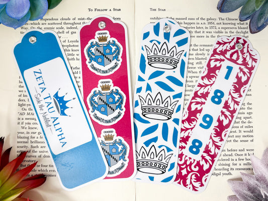 Zeta Tau Alpha Bookmarks Set Of 4